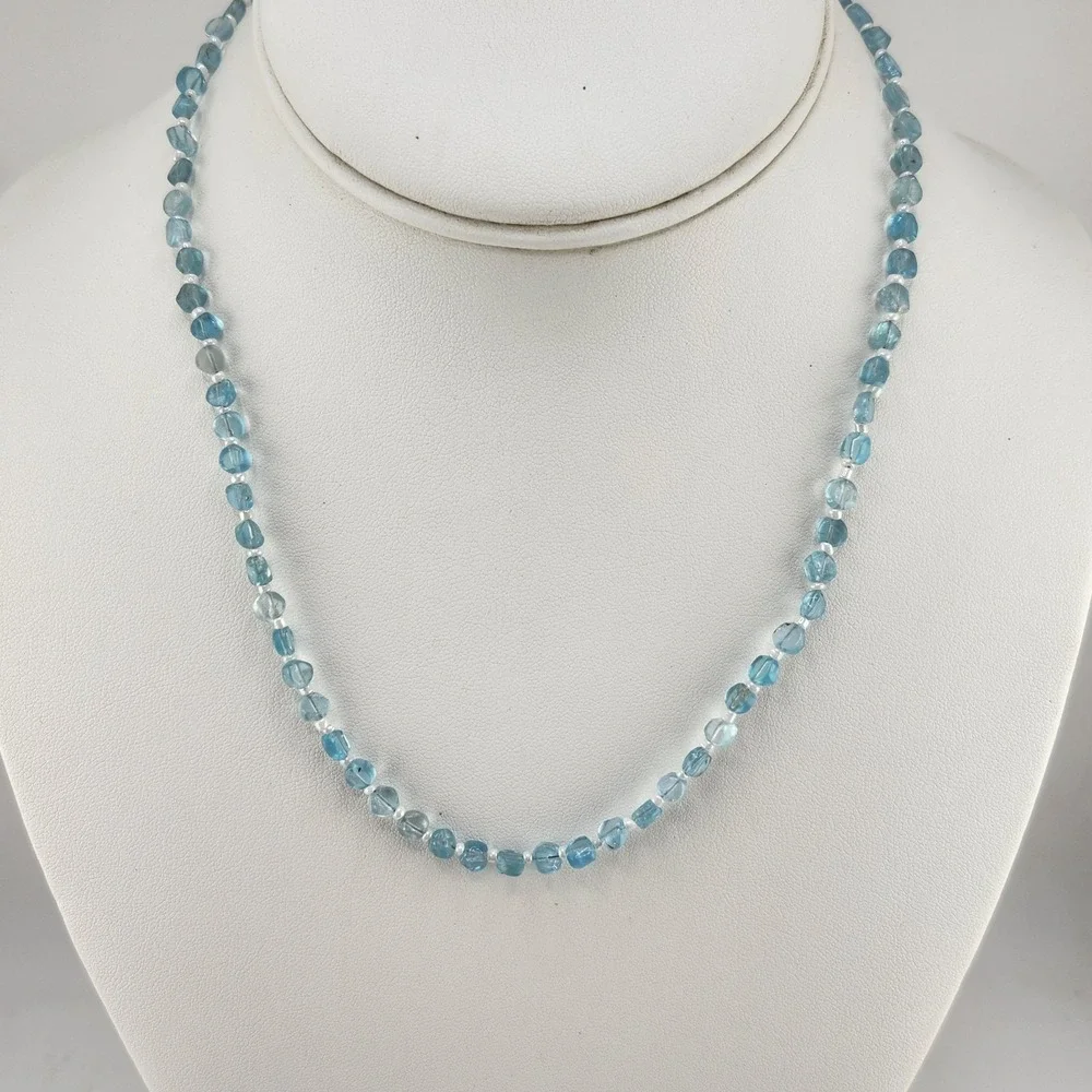 Blue‎ Apatite Bead Necklace